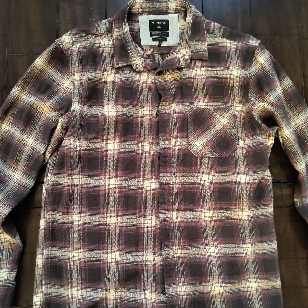Men's Quicksilver L/S Flannel Shirt Medium